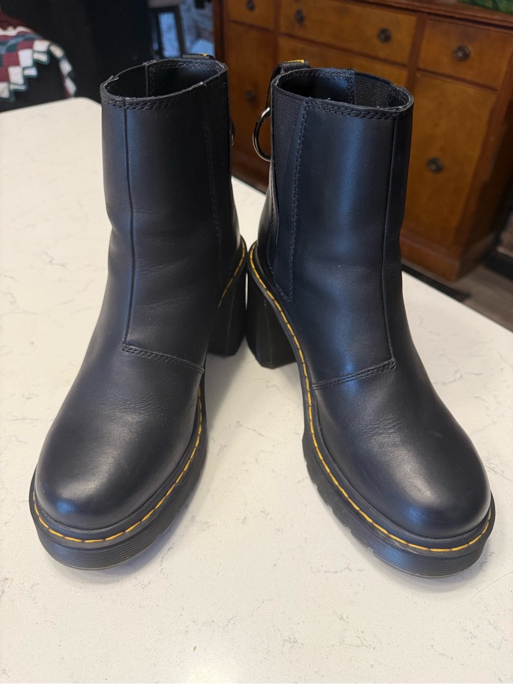 Dr. Martens Black Platform Chelsea Boots